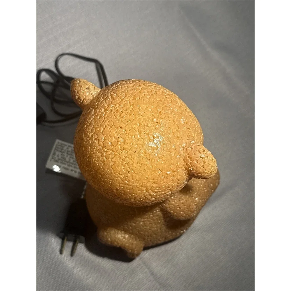 Melted Popcorn Brown Monkey Lamp Night Light With‎ Plug No Lightbulb Not Tested